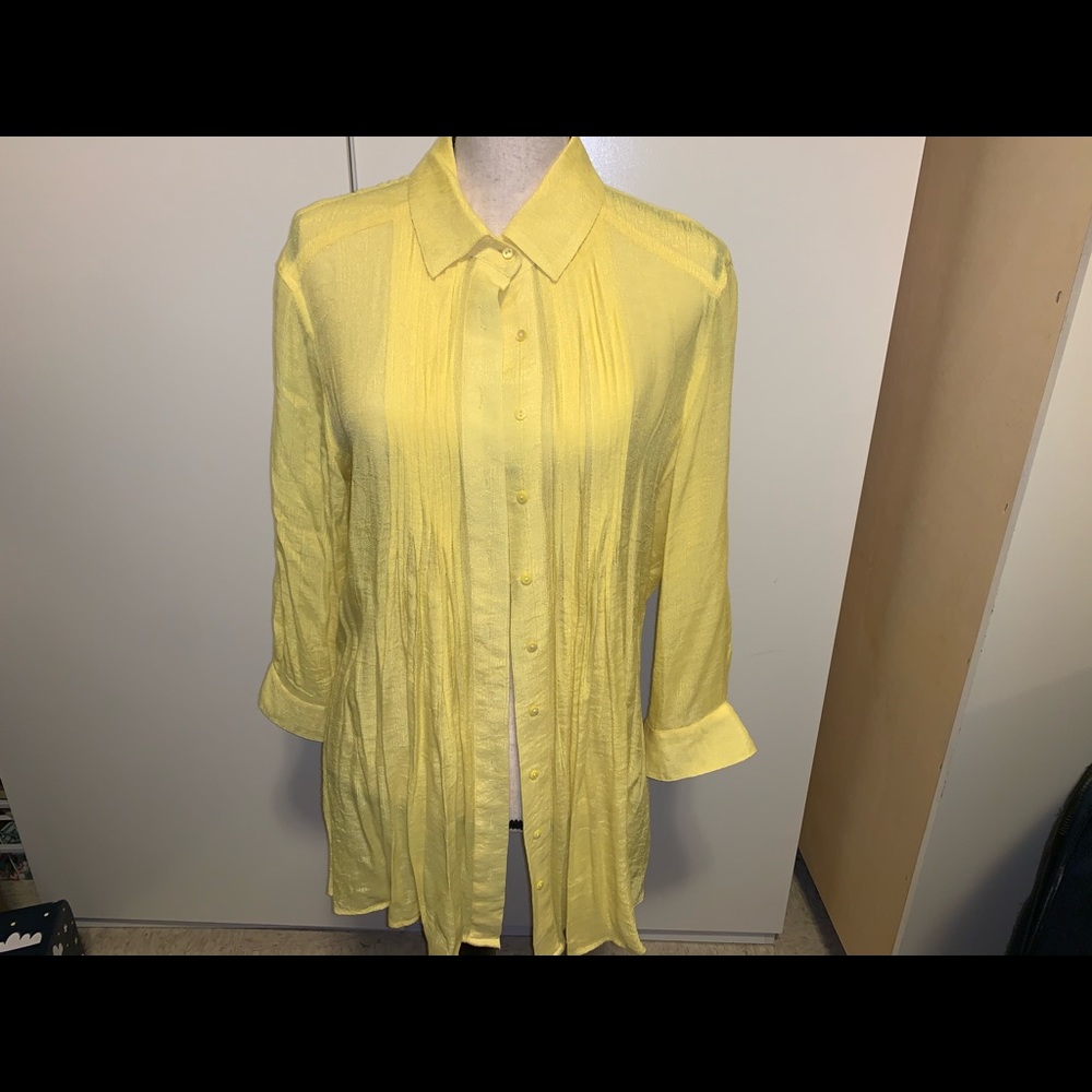 Yellow button down